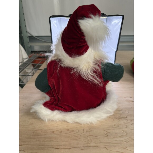 Vintage Sitting Tools Santa Saint Nicolas 21 inch Fabric Figurine - Picture 5 of 7